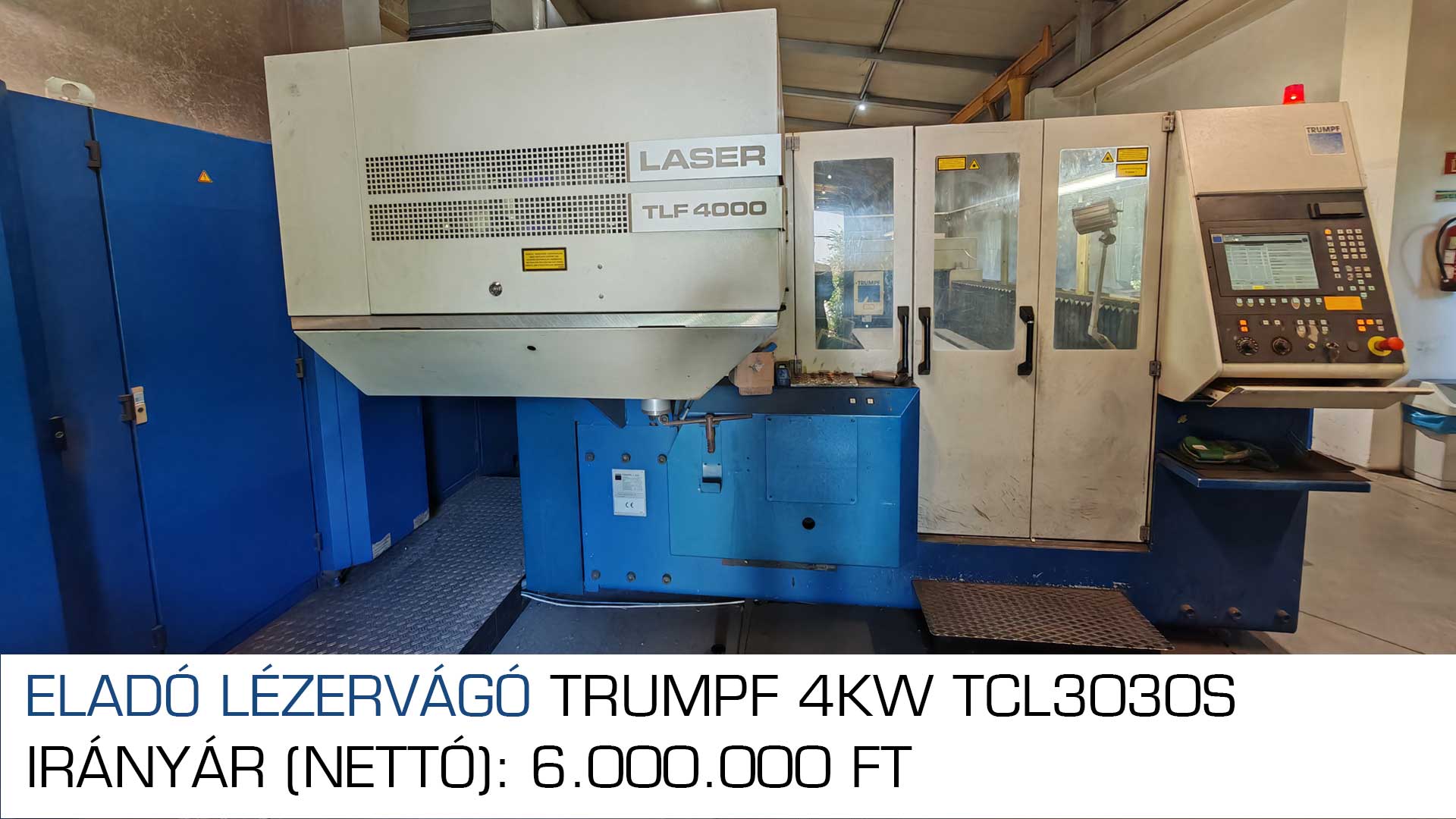 Eladó Trumpf L3030S 4kW lézervágó